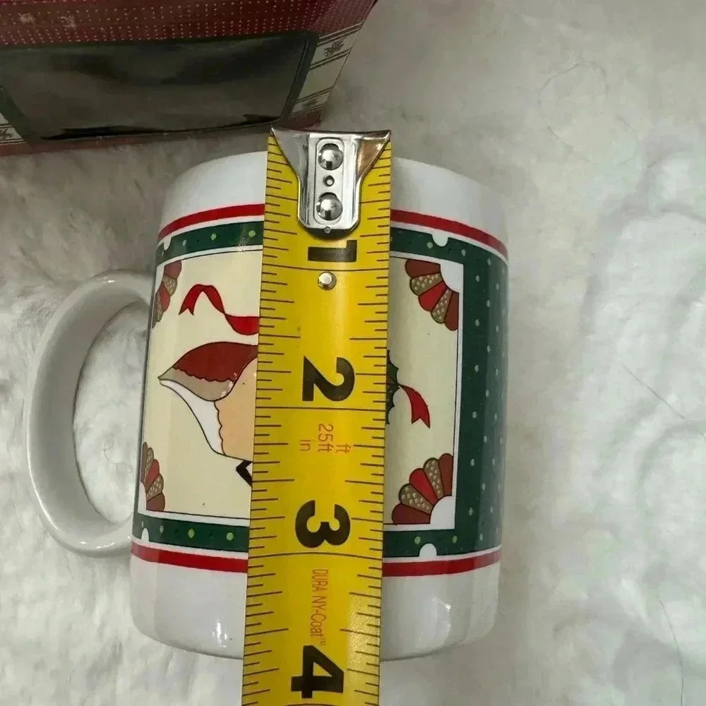 Vintage Goose Geese Ducks NIB Christmas Wreath Coffee Mug 90’s Cottagecore - Picture 2 of 10